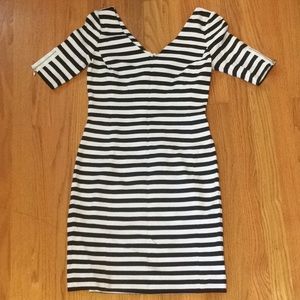 Black & white striped dress